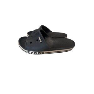 Crocs Women's Navy Blue Slide Sandals Size 6 Comfortable Lightweight Footwear